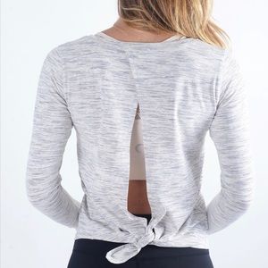 Zyia Ash split back long sleeve tee